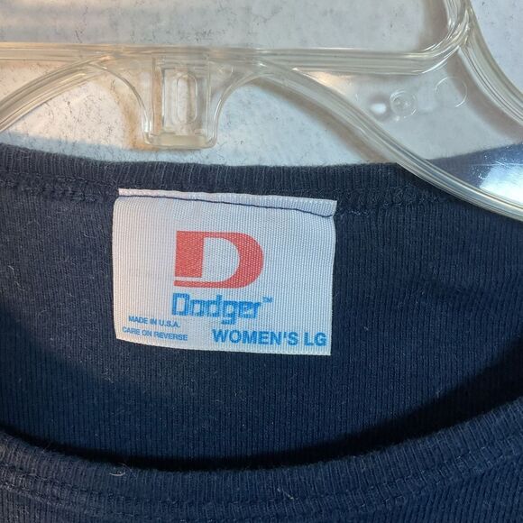 Michigan state university dodger shirt large blue vtg dogers college baby tee - Picture 3 of 11